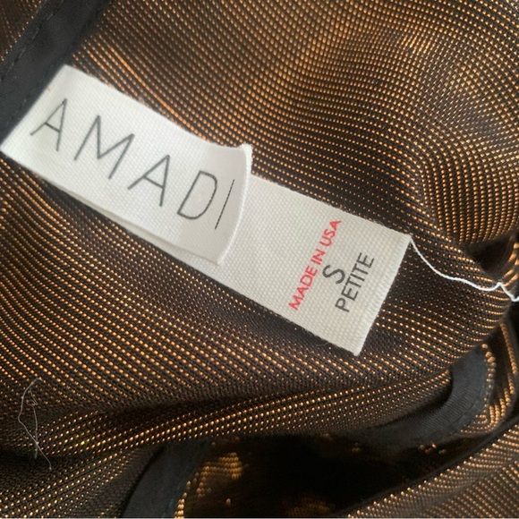 Anthropologie Amadi Merry Metallic  Bronze Blouse Size S - Picture 6 of 8